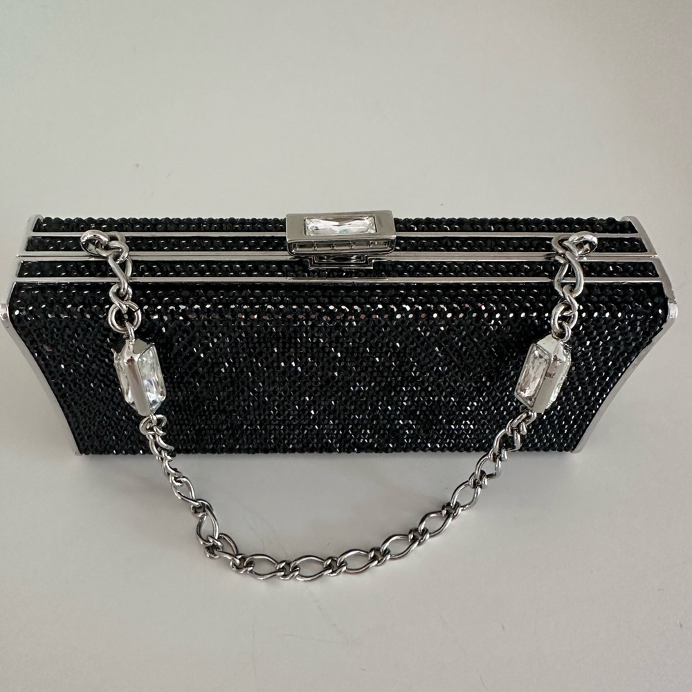 Beautiful Judith Leiber black mini evening bag.